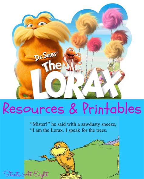 Dr Seusss The Lorax Resources Printables Startsateight — Db