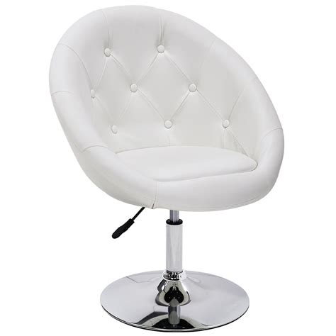 Duhome Vanity Make Up Chairs Jumbo Size Luxury White PU Leather