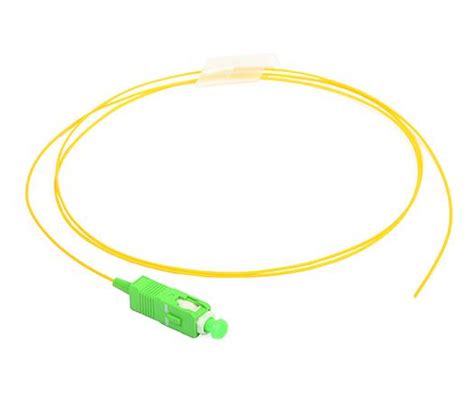 China SC APC Singlemode Simplex 0 9mm Fiber Optic Pigtails