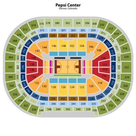 Detailed Map Of Pepsi Center Seating Brokeasshome