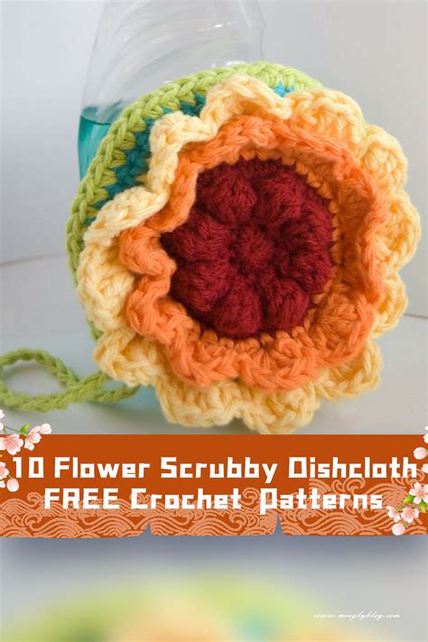 Flower Scrubby Dishcloth Crochet Patterns Free Igoodideas