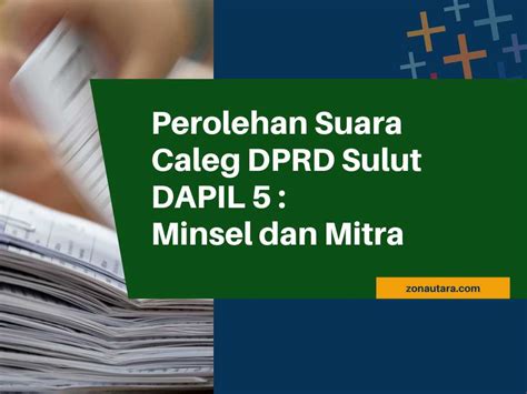 Perolehan Suara Sementara Caleg DPRD Sulut Dapil 5 Minsel Mitra