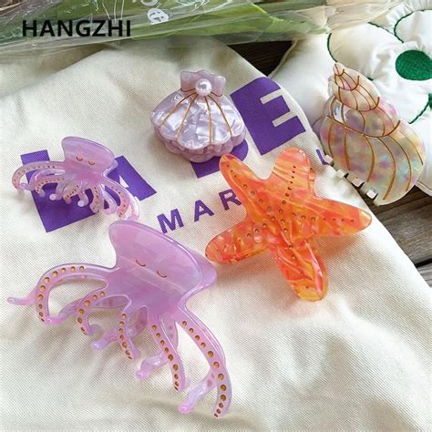 Hangzhi Starfish Hair Clip Octopus Hair Claw Cute Hairpin For Women