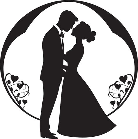 Matrim Nio Em Linhas Ilustradas Cr Nicas De Casamento Vector Monochrome