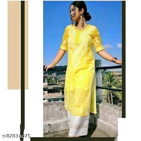 Lucknowi Fashion D Georgette Gaala Booti Chikankari Kurt With B