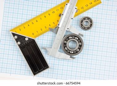 Calipers Bearing Square On Background Graph Stock Photo 62599408