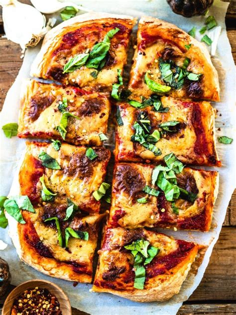 Vegan Margherita Pizza Two Spoons