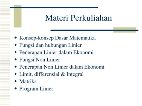 Ppt Matematika Bisnis Ekonomi Powerpoint Presentation Free