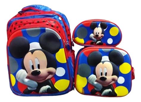 Kit De Mochila D Lonchera Y Lapicera Varios Personajes Combo Primaria