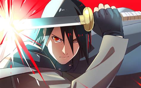 Télécharger fonds d écran Sasuke Uchiha avec l épée les yeux rouges