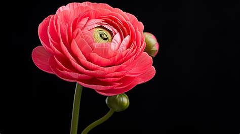 Premium AI Image Photo Of Beautiful Ranunculus Flower Isolated On