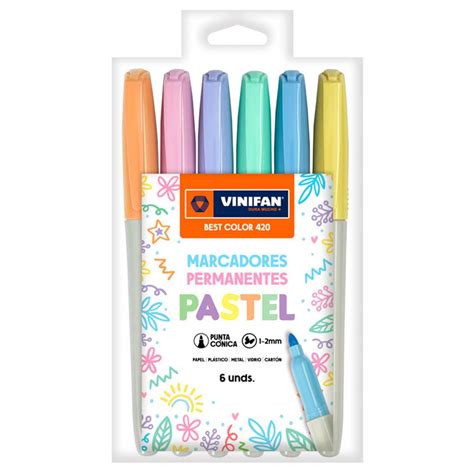 Marcador Vinifan 420 Permanente Best Pastel X6