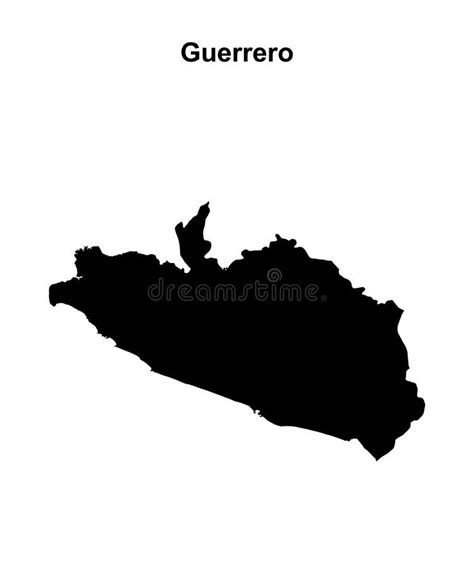 Mapa De Esquema De Guerrero Ilustración Del Vector Ilustración De