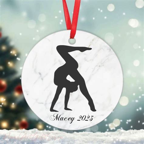 Gymnastics Christmas Ornament Personalized Christmas Ts For Gymnast Sports Gymnastic