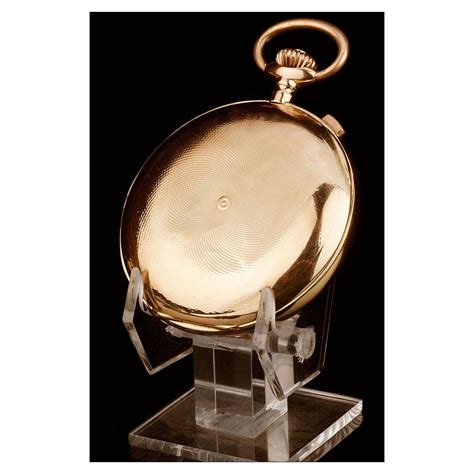 Antiguo Reloj de Bolsillo de Oro Macizo 18K con Sonería y Cronógrafo