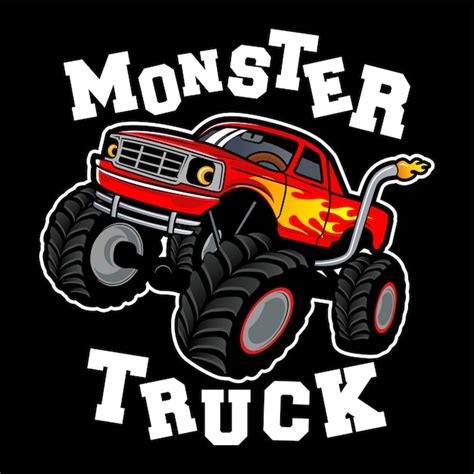 Inspiración De Diseño De Logotipo De Monster Truck Vector Premium