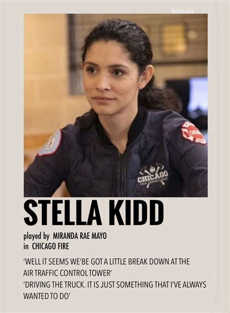 Stella kidd by Millie | Chicago fire, Taylor kinney chicago fire, Fire ...