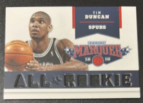 Tim Duncan Panini Marquee Team D Coupe Laser Recrue San