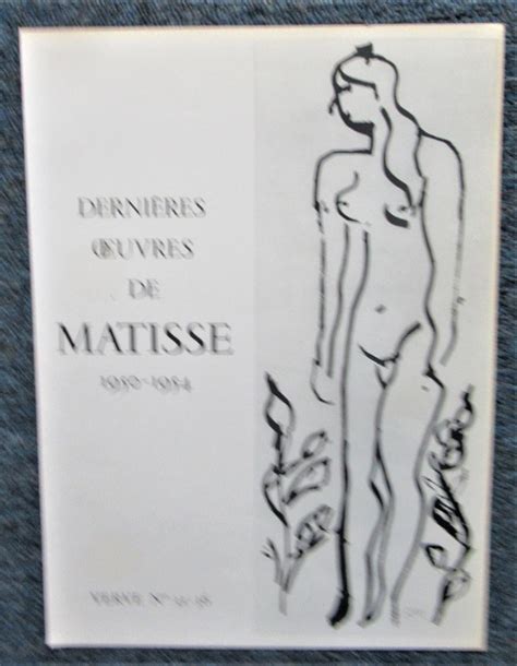 At Auction Henri Matisse HENRI MATISSE LAST WORKS FRONTIS VERVE