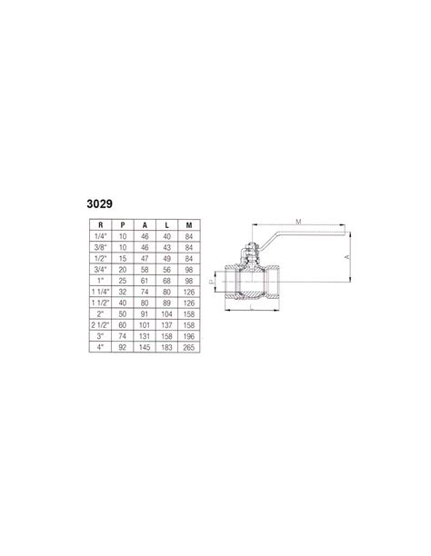 Válvula bola latón palanca inox PN25 Genebre 3022 NPT