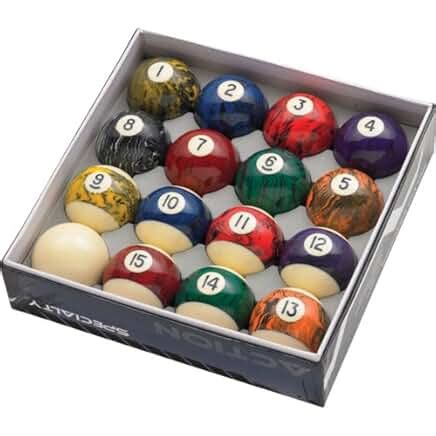 Amazon.com: marble pool balls set