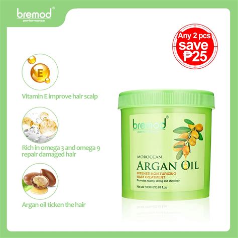 Bremod Moroccan Argan Oil Vitamin E Kertain Intense Moisturizing Hair Treatment 1000ml Br H025