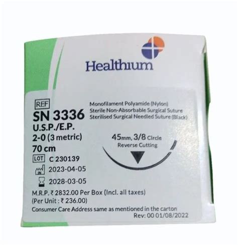 Healthium SN3336 Trulon Monofilament Polyamide Non Absorbable Surgical