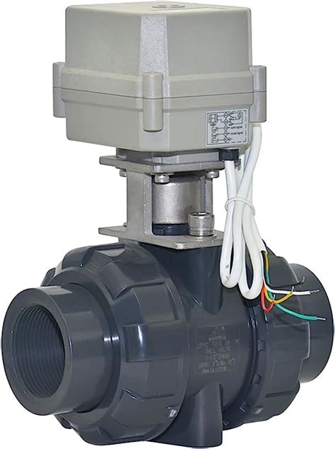 Two Wires Control Normally Closed 2 Dn50 Pvc Electric Ball Valveac110 230v Motorized Valve