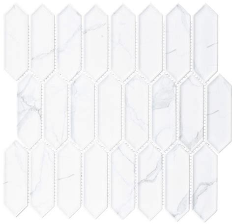 Decko Dek3504 Sweet Erte Elongated Hexagon Mosaic Tile