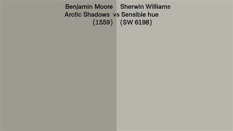 Benjamin Moore Arctic Shadows 1559 Vs Sherwin Williams Sensible Hue