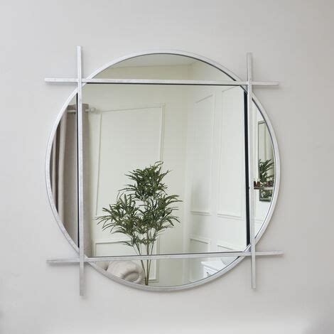 Large Round Silver Wall Mirror 97cm X 97cm