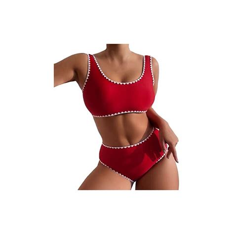 Generisch Bikini A Forma Di Pancia Costume Da Bagno Da Donna Sexy Con Ferretto Bikini Con