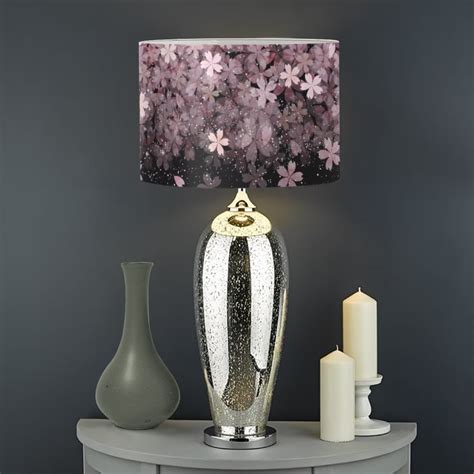 NETILGEN Lamp Shade Cherry Blossoms PVC Fabric Home Decor Lampshades