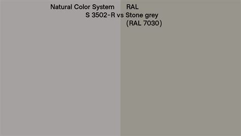 Natural Color System S 3502 R Vs Ral Stone Grey Ral 7030 Side By Side