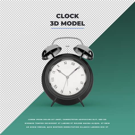 Premium PSD 3d Alarm Clock Model