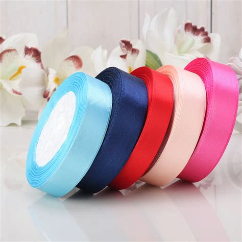 Mm Yards Lot Single Side Polyester Ribbon Packaging Butterfly Knot