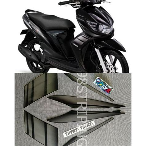 Jual STRIPING MIO SOUL GT HITAM TAHUN 2011 2012 STIKER LIS STANDAR ORI