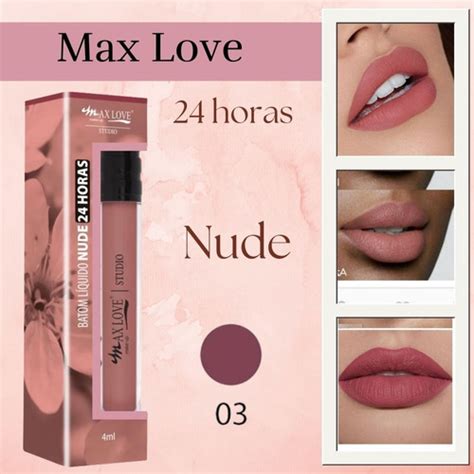 Batom Liquido Cremoso Max Love Nude 24horas Cor 03 MercadoLivre