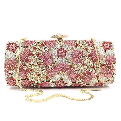 Crystal Flower Bridal Clutch Rhinestone Evening Bag Bridal Clutch