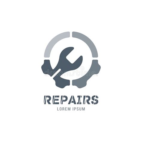 Logotipo Para Taller De Reparación Automática Con Llave Y Rueda