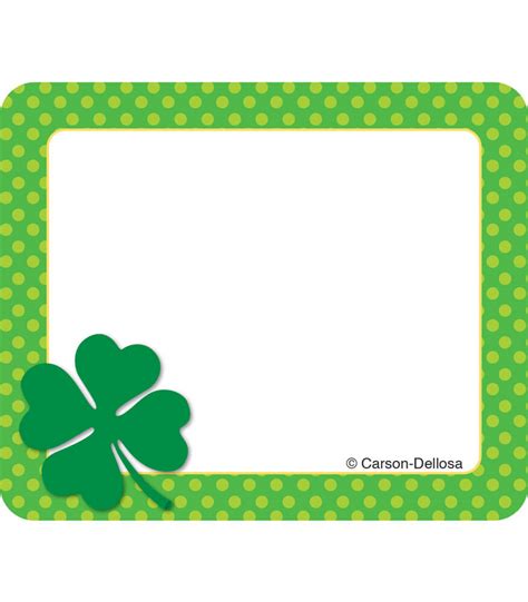 St Patrick S Day Name Tags Grade PK 5 Carson Dellosa Publishing