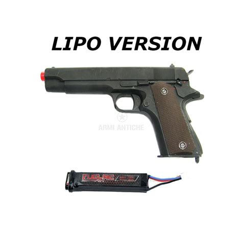 Pistola Softair Colt Elettrica Professionale Gear Box In Metallo Con