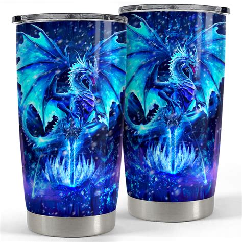 Sandjest Blue Dragon Tumbler 20oz Stainless Steel Insulated Tumblers Coffee Travel Mug Cup T