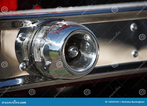 Fire engine siren stock image. Image of chrome, curved - 16035169