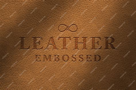 Premium Psd Embossed Leather Logo Mockup