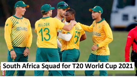 South Africa Announced Squad for T20 WC 2021