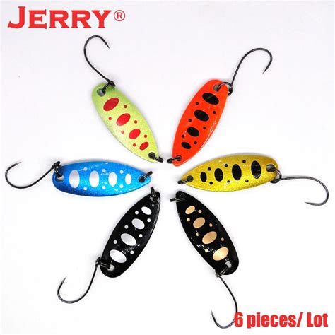 Jerry Pcs G G G Ultralight Fishing Lures Casting Spoon Uv Color