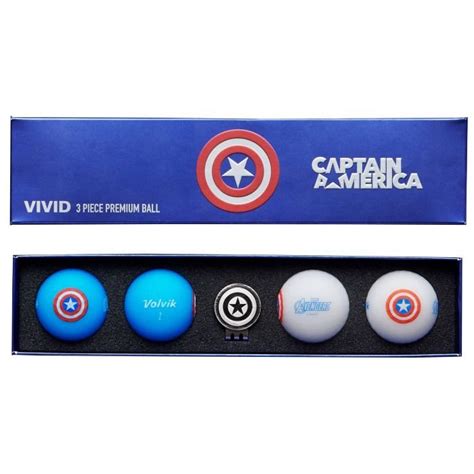 Volvik Vivid Marvel Golf Balls Captain America Carls Golfland