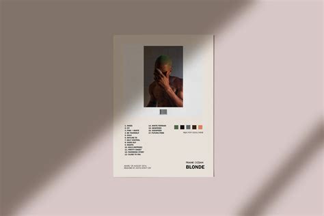 Frank Ocean Blonde Album Cover Poster Music Print Wall Art Aesthetic Poster Print Music