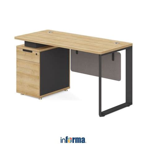 Jual Informa Maine Meja Kantor 120x60x75 Cm Cokelat Office Table